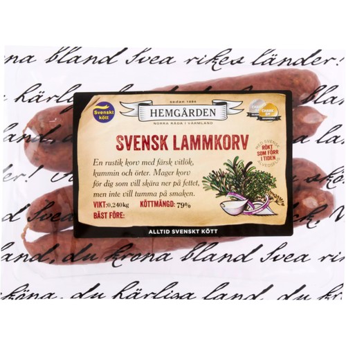 Svensk Lammkorv 240g Hemgården