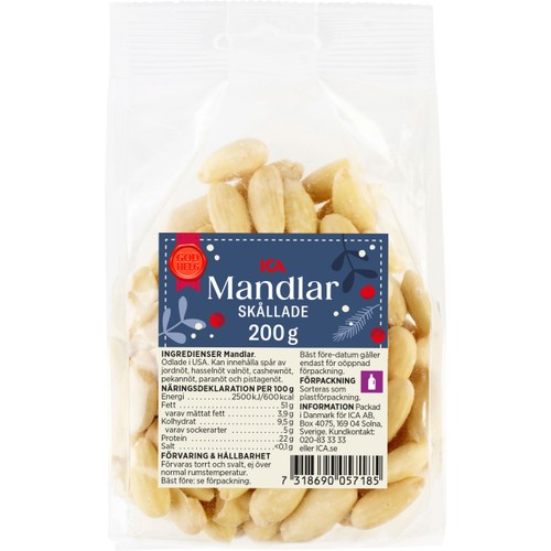 Mandlar Skållad 200g ICA