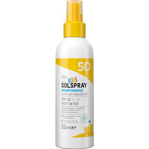 Solspray Barn SPF50 Oparfymerad 200ml ICA Hjärtat