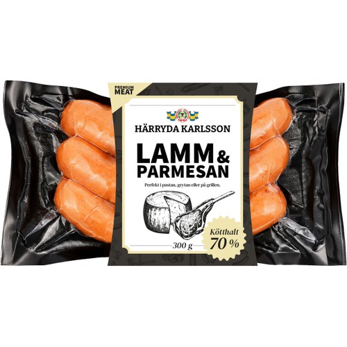 Grillkorv Lamm och Parmesan 300g Härryda Karlsson