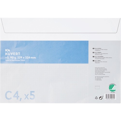 Kuvert Vit C4 5-p ICA