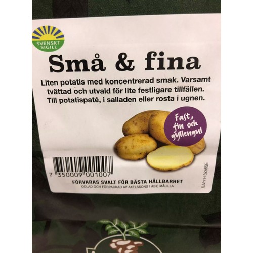 Potatis Små och fina 1kg Axelssons i Aby