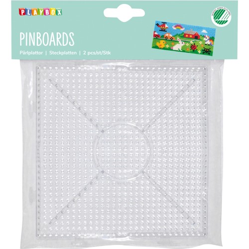 Pärlplattor byggbara 15x15cm Playbox