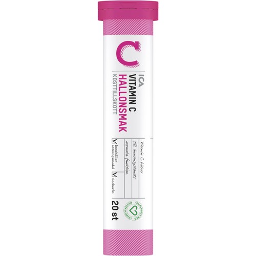 Vitamin C Hallon Kosttillskott brustablett 20st ICA Hjärtat