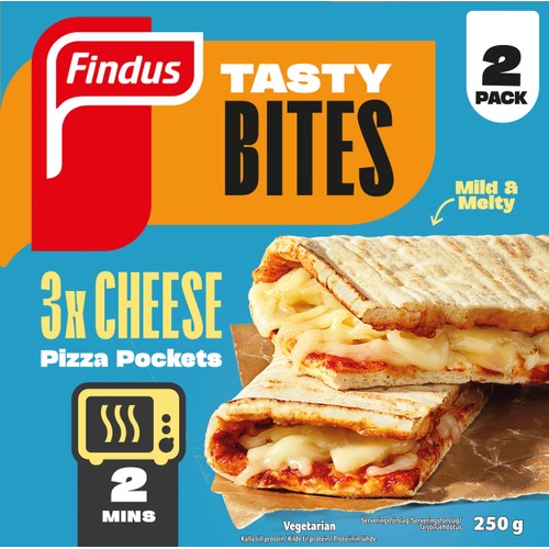 Pizza pockets Tre ostar 250g Findus