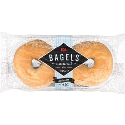 Bagels Naturell 4-p 340g ICA