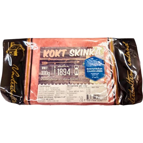 Kokt Bastuträskskinka 100g Bastuträsk Charkuteri