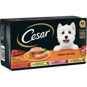 Hundmat Våtfoder Blandade Smaker 4-p 600g Cesar