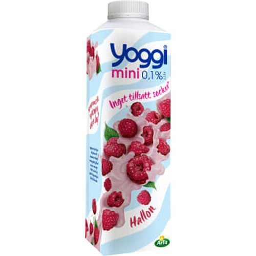 Yoghurt Mini Hallon 0,1% 1000g Yoggi