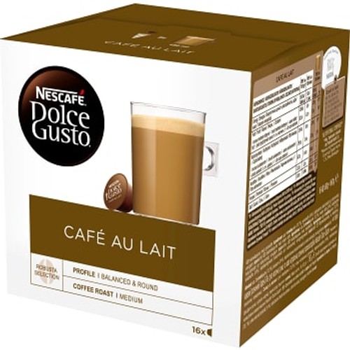 Kaffekapslar, Dolce Gusto, Café au lait, 16-p, Nescafe 