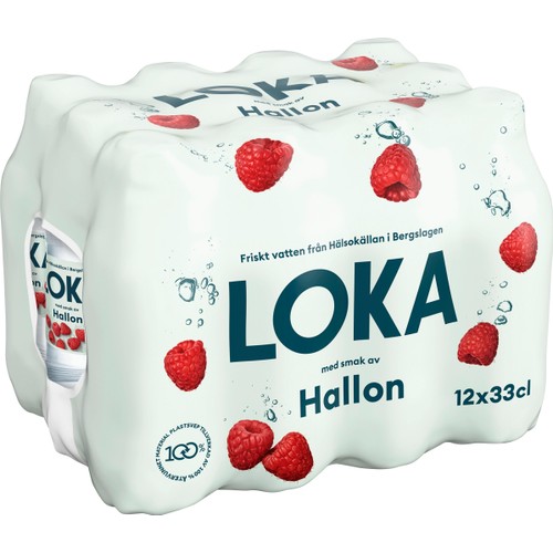 Vatten Kolsyrad Hallon 330ml 12-p Loka