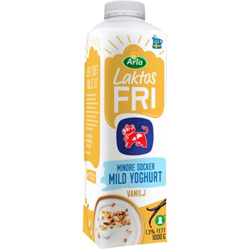 Yoghurt Mild Vanilj mindre socker Laktosfri 1000g Arla Ko®