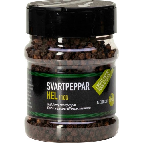 Svartpeppar Hel Tellicherry 110g Nordic Spice