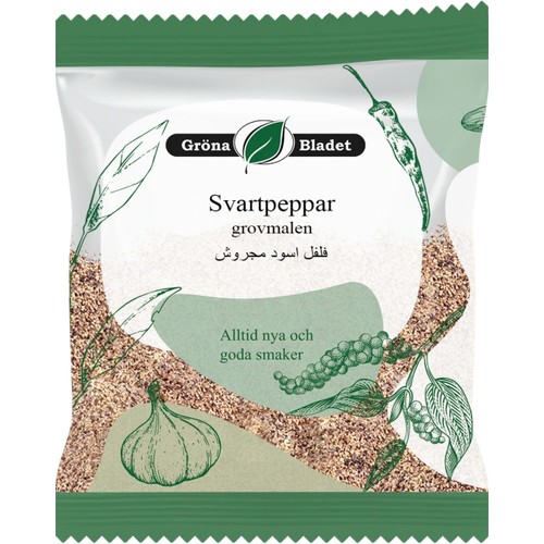 Svartpeppar Grovmalen 40g Gröna Bladet