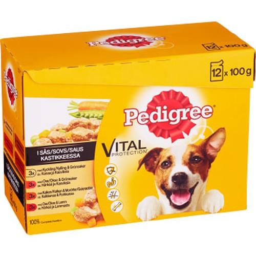 Hundmat Adult i sås 100g 12-p Pedigree