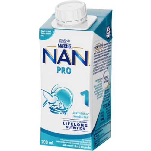 NAN Pro 1 drickfärdig 0 m 200ml Nestle