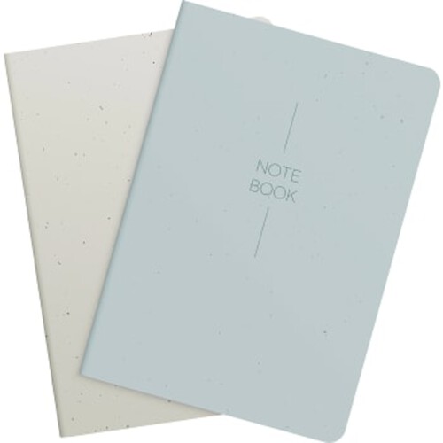 Notebook Blå /Beige A5 2 pack