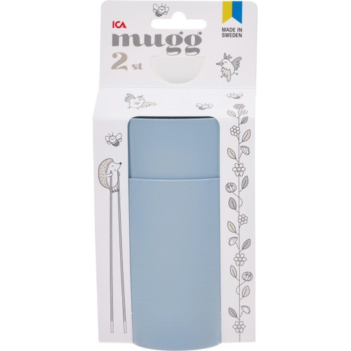 Mugg 25cl 2-p sorterade färger ICA