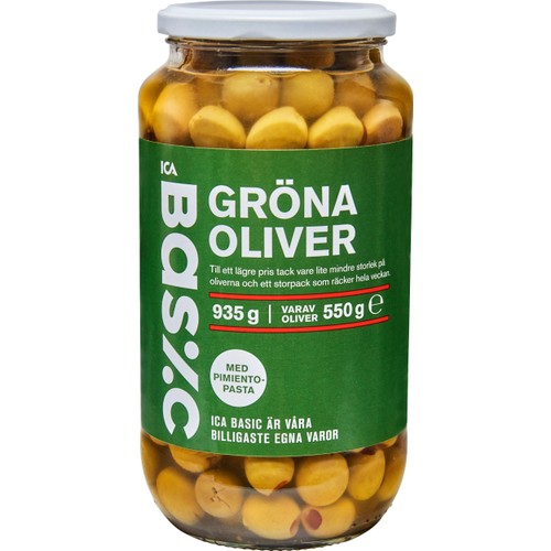 Oliver Gröna med Pimento 935g ICA Basic