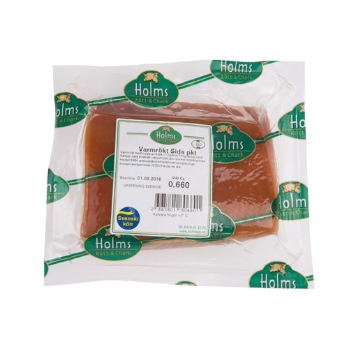 Sidfläsk Varmrökt ca 500g Holms Kött & Chark