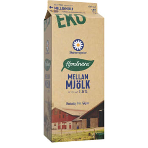 Mellanmjölk 1,5% Ekologisk 1,5l KRAV Skånemejerier