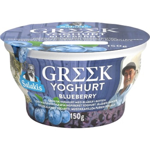 Yoghurt Grekisk Blåbär 150g Salakis