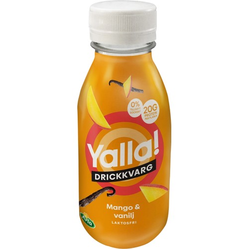 Drickkvarg Mango & Vanilj Laktosfri 0,1% 350ml Yalla®