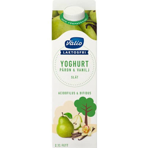 Yoghurt Päron & vanilj 2,1% Laktosfri 1000g Valio