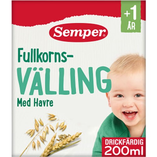 Fullkornsvälling med havre Drickfärdig Från 1år 200ml Semper
