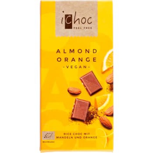 Chokladkaka Almond orange Vegan Ekologisk 80g ichoc