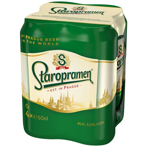 Öl 3,5% 50cl 4-p Staropramen