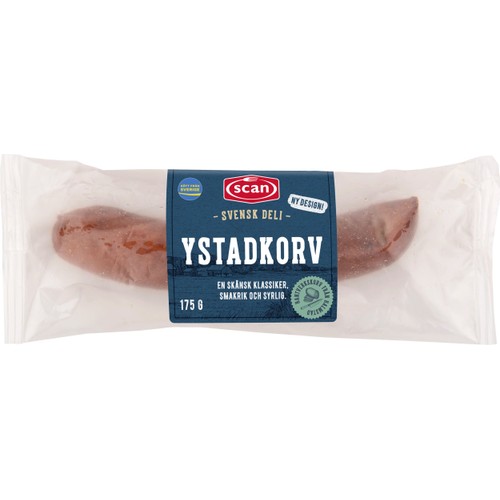 Ystadkorv Kallrökt 74% Kötthalt 175g Scan