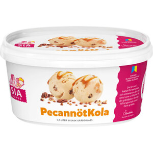 Gräddglass Pecannötkola 500ml SIA Glass