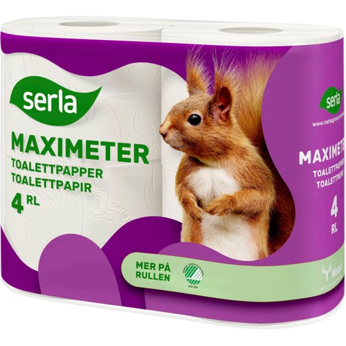 Toalettpapper Maximeter 4p Miljömärkt Serla