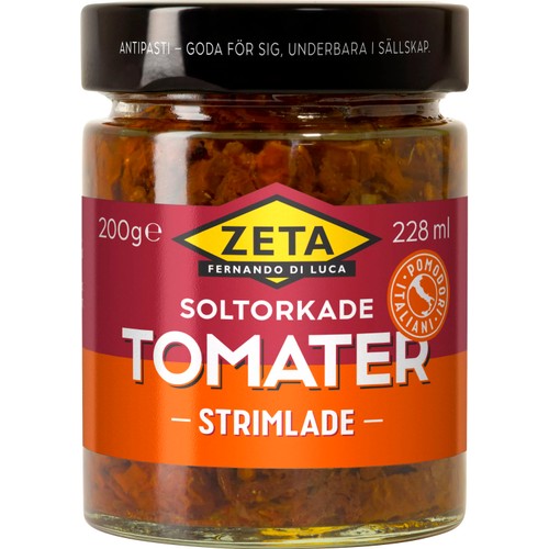 Strimlade Soltorkade tomater 200g Zeta