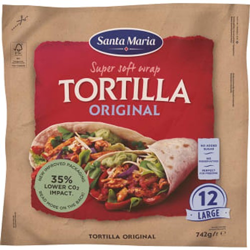 Tortilla Original Large 742g 12-p Santa Maria