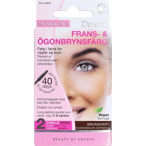 Frans & Ögonbrynsfärg Brunsvart 1-p Depend