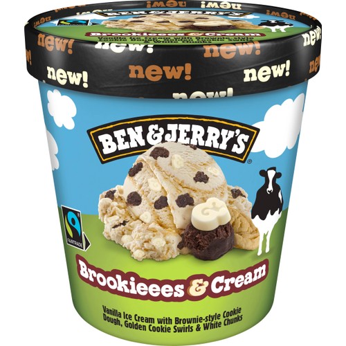 Glass Brookieees & cream 465ml Ben & Jerrys