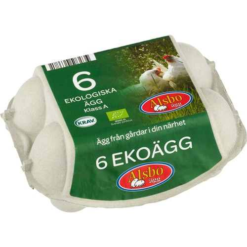 Ägg M/L Eko 6-pack Alsbo Ägg