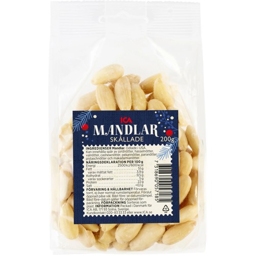 Mandlar Skållad 200g ICA