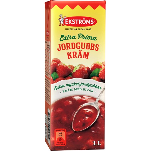 Jordgubbskräm Extra prima 1l Ekströms 