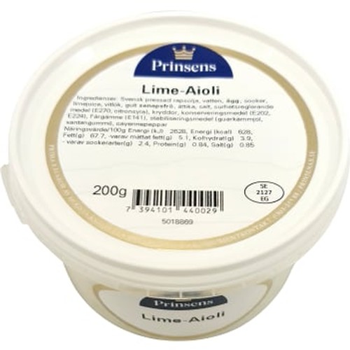 Aioli Lime 200g Prinsens