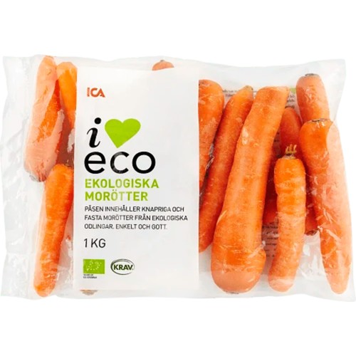 Morötter 1 kg Klass 1 ICA I love eco