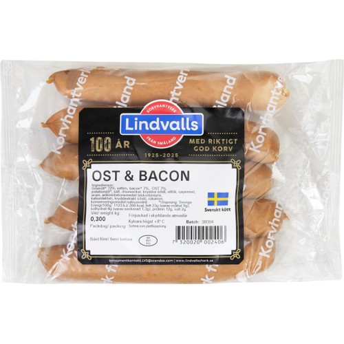 Ost & Bacon 300g Lindvalls Chark
