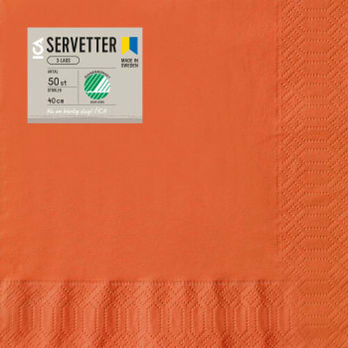 Servett Orange 40cm 50-p ICA