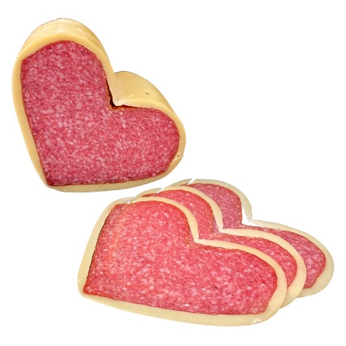 Hjärtformad Ostsalami