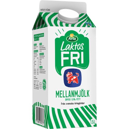 Mellanmjölkdryck Laktosfri 1,5% 1,5l Arla Ko