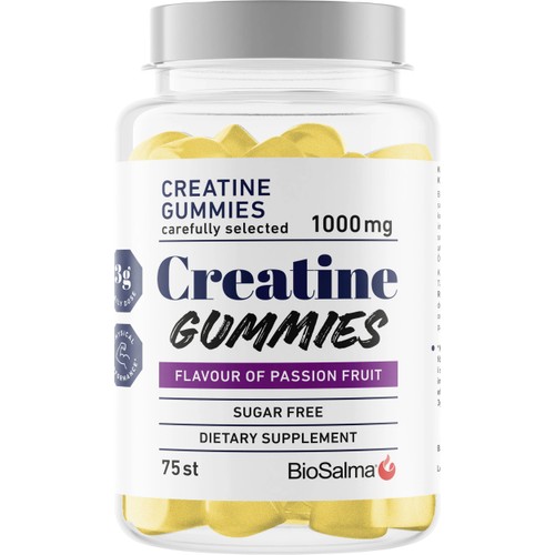 Creatine Gummies Passion Fruit 1000mg  BioSalma