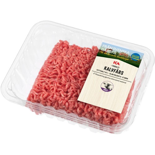 Kalvfärs Färsk Finmald 15% 500g ICA