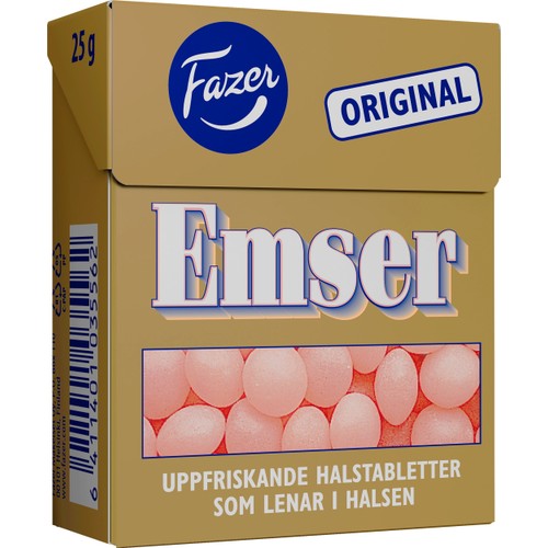 Halstabletter Emser 25g Fazer